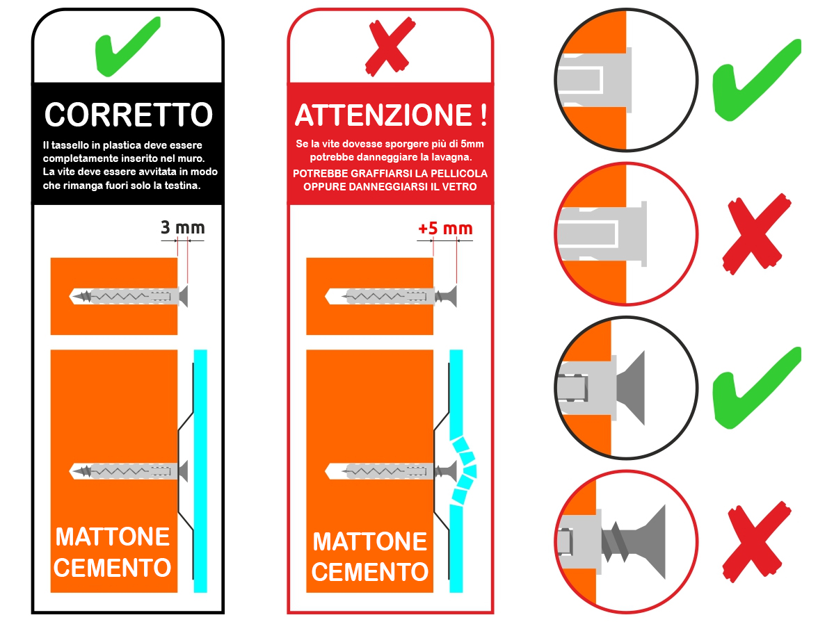 Lavagna Lavagnetta Magnetica Cucina Vetro Temperato Cancellabile