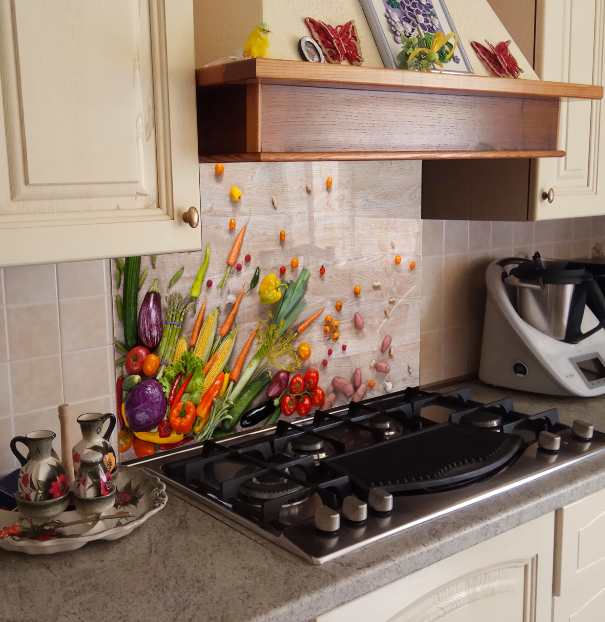 Splashback paraspruzzi paraschizzi cucina pannello legno for Pannelli decorativi per cucina